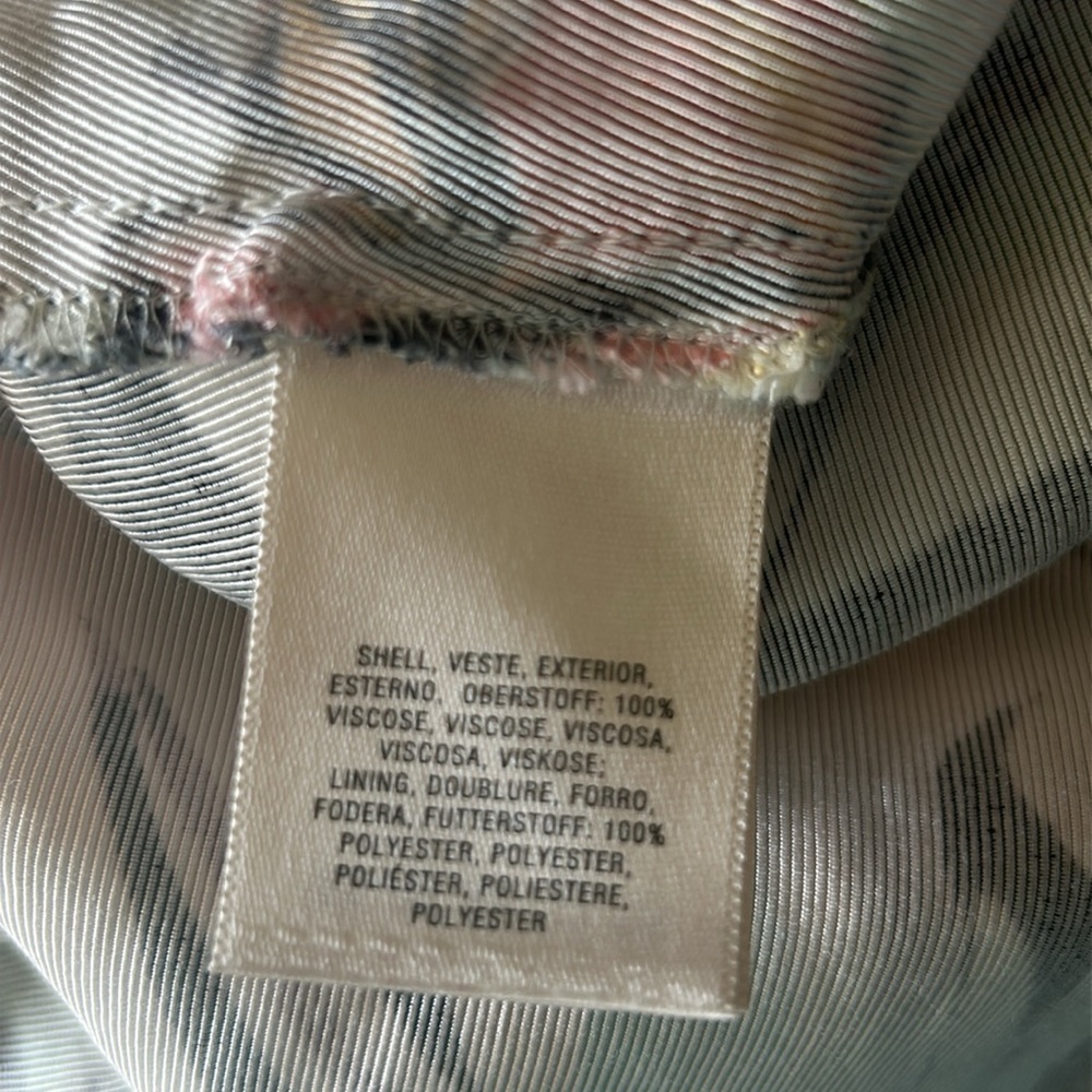 Anthropologie HD in Paris Lucille Peplum Asymmetrical Multicolored Top Size 2 - Picture 12 of 12